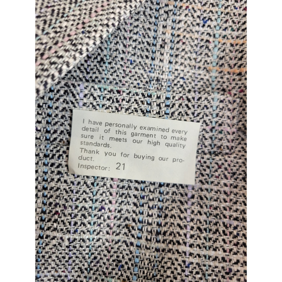 Imperial Haggar Sport Coat Suit Men's Size 42 Gray Blue 2-Button Tweed Formal - Picture 13 of 16